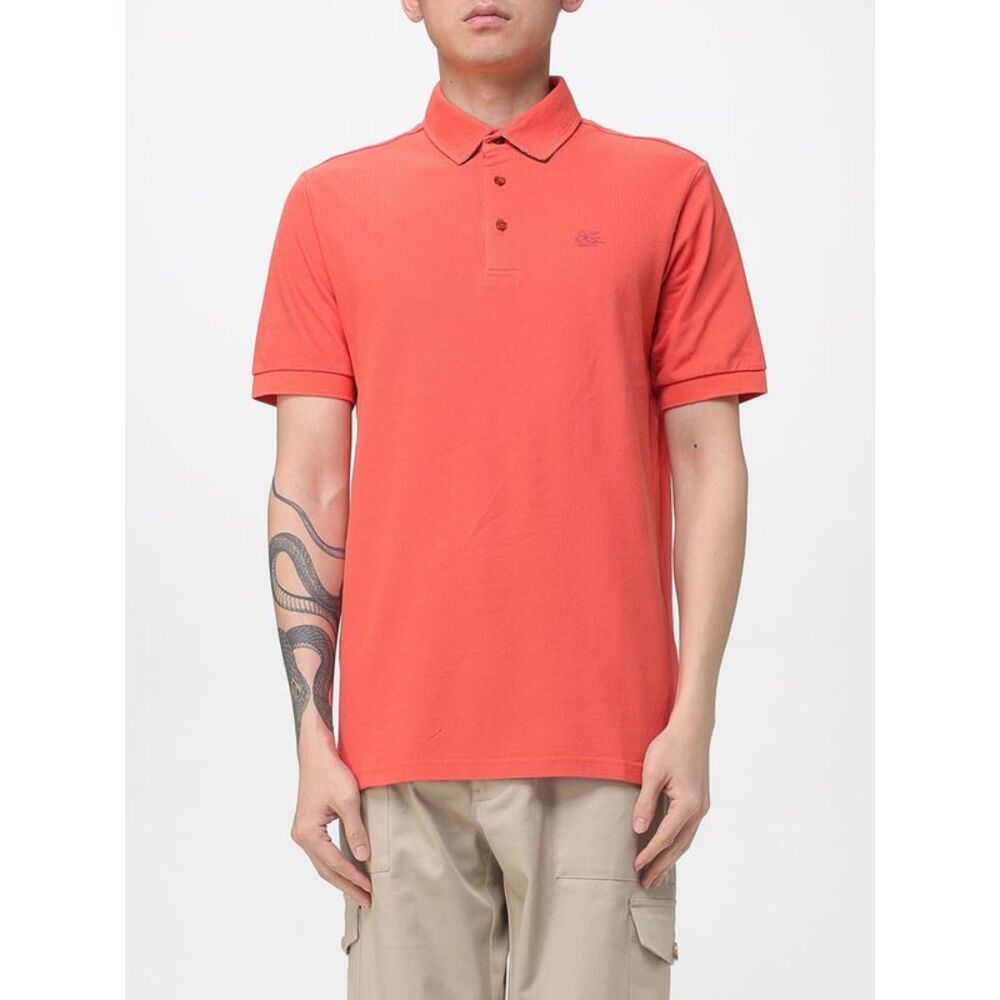 Etro Men Etro Cotton Polo Shirt With Pegaso Logo